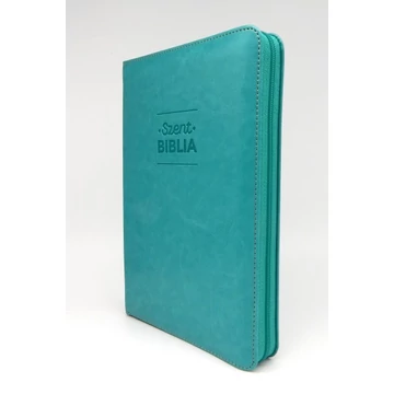 Közepes Biblia - Türkiz - Cipzárral