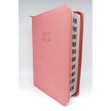 Nagy Biblia - Rose Textil Mintás - Cipzárral - Regiszterrel