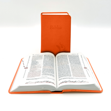 Középméretű, varrott, Narancssárga Károli Biblia 2.0