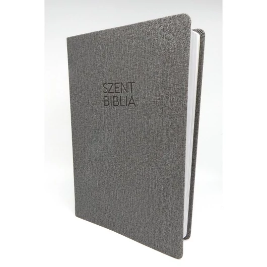 Nagy Biblia - Szürke Textil Mintás