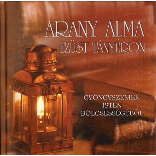 Arany alma ezüst tányéron