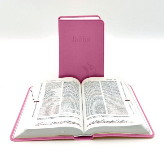 Középméretű, varrott, Lila Károli Biblia 2.0